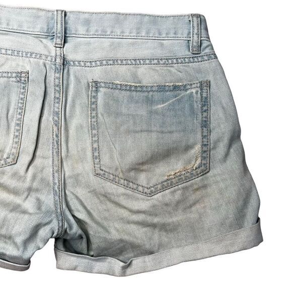 Bcbgeneration Zuma Jean Shorts Cuffed Hem Distressed Ripped Destructed‎ size 25 - Picture 6 of 7